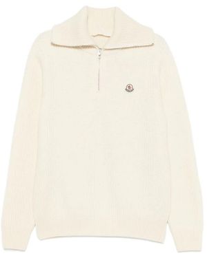 Moncler Truien & Vesten ,Wit ,Wol Turtleneck Trui