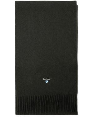 Barbour Plain Lambswool Scarf - Schwarz