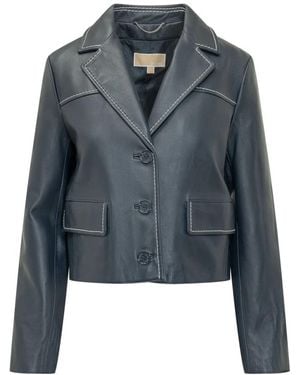 Michael Kors Leather Jackets - Azul