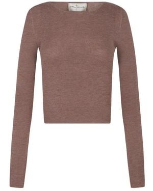 Cortana Round-Neck Knitwear - Brown