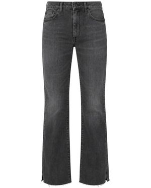 People Ingrid Cropped Flare Jeans - Grijs
