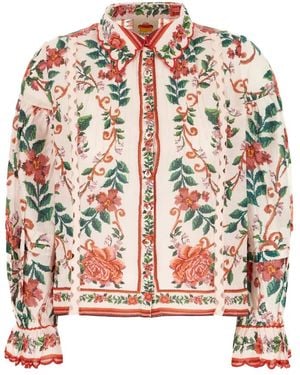 FARM Rio Overhemden ,Veelkleurig ,Katoen Flower Tapestry Shirt - Meerkleurig
