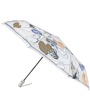 Moschino Accessoires ,Veelkleurig ,Polyester Openclose Paraplu - Blauw