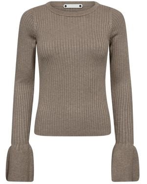 co'couture Round-Neck Knitwear - Marrone