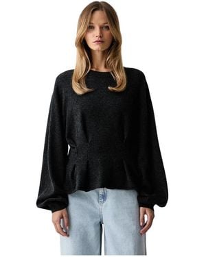 Gestuz Round-Neck Knitwear - Nero
