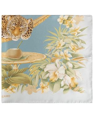 Ferragamo Relax Seidenschal - Mettallic