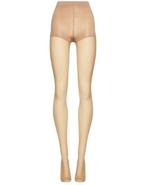 Wolford Individual 10 Control Top Tigh - Natural