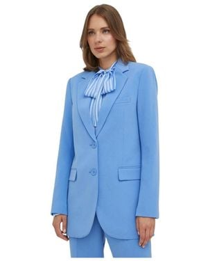 Michael Kors Crepe Boyfriend Blazer - Blauw