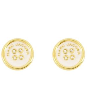 Marc Jacobs Accessoires ,Geel ,Messing Knoop Stud Oorbellen - Metallic