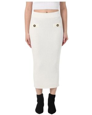 Balmain Midi Skirts - Blanco