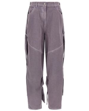 The Attico Cropped Jeans - Purple