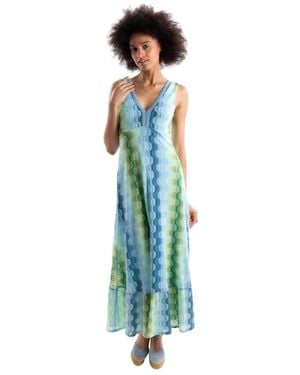PHO® Firenze Maxi Dresses - Azul