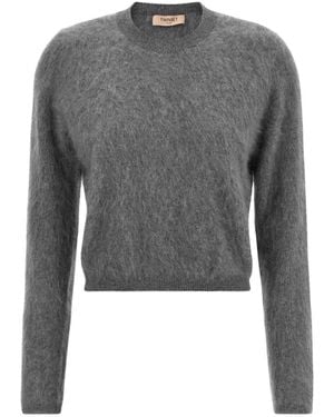 Twinset Truien & Vesten ,Grijs ,Wol Trui Met Ronde Hals