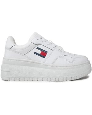 Tommy Hilfiger Sneakers con piattaforma e logo - bianche - Bianco
