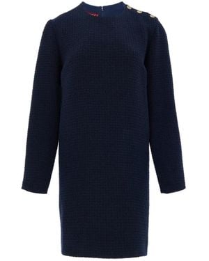Gucci Boucle Kleding Met Logoknoppen - Blauw