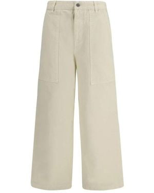 Moncler Wide Jeans - Natural