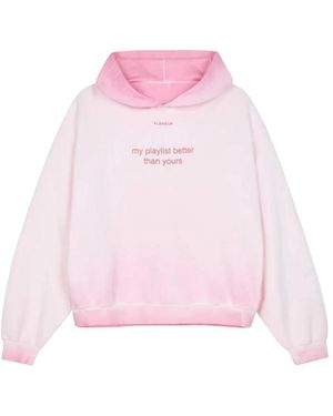 flâneur Hoodies & Sweatvesten ,Roze ,Katoen Playlist Hoodie