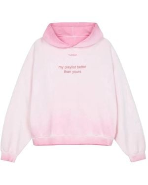 flâneur Hoodies & Sweatvesten ,Roze ,Katoen Playlist Hoodie