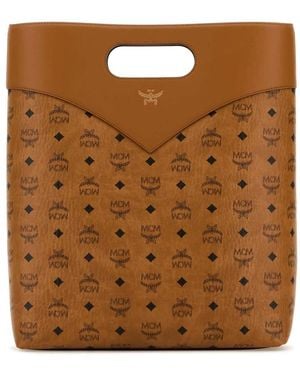 MCM Canvas shopping bag - Braun
