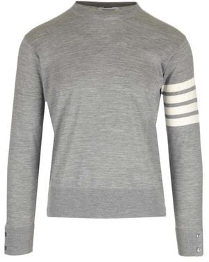 Thom Browne Round-Neck Knitwear - Grigio