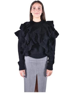Elisabetta Franchi Round-Neck Knitwear - Negro