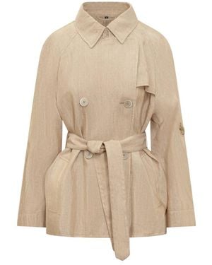 Fay Trench Coats - Natural