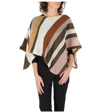 Missoni Jassen ,Veelkleurig ,Katoen Gebreide Poncho Trui - Zwart