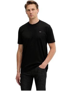 Paul & Shark Tops ,Zwart ,Katoen Logo-Print Katoenen T-Shirt