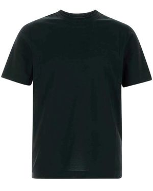 Canali Tops ,Zwart ,Katoen Cotton Jersey T-Shirt