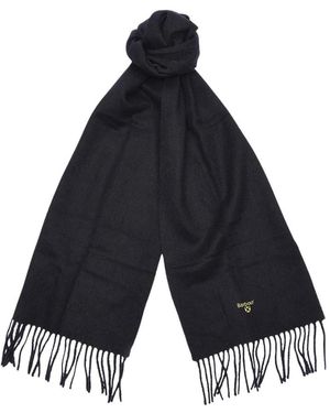 Barbour Plain Lambswool Scarf - Blauw