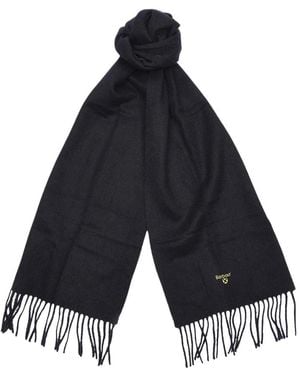 Barbour Plain Lambswool Scarf - Blau
