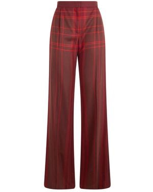 Alberta Ferretti Wide Trousers - Rojo