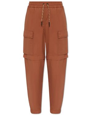 Moncler Wide Trousers - Marrone