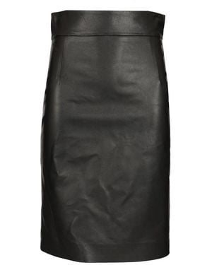 Tagliatore Leather Skirts - Black