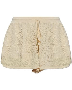 Zimmermann Crochet Shorts - Naturel
