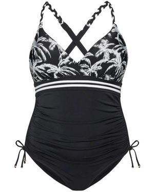 FIORELLA RUBINO Tropical Print Badpak Uit Één Stuk - Zwart