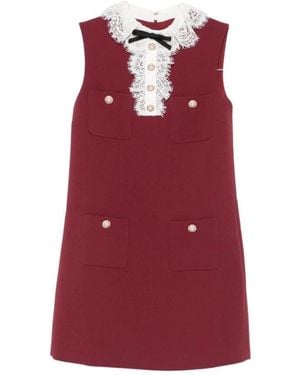 Self-Portrait Short Dresses - Rosso