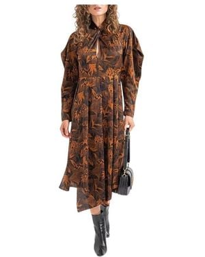HUGO Elegantes Kleid Für Frauen - Braun