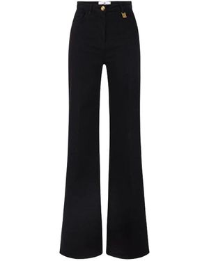 Elisabetta Franchi Wide Trousers - Black