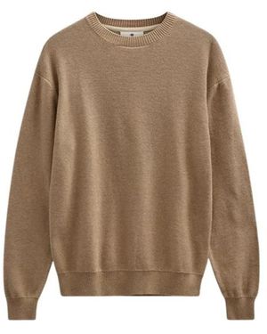 Anerkjendt Truien & Vesten ,Katoen - Akebbe Cotton/Silk Knit Incense 902182 - Bruin
