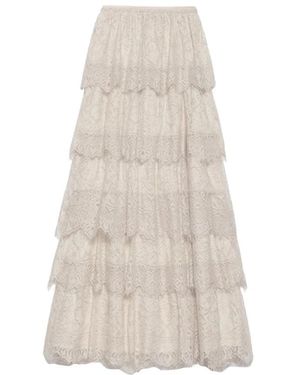 Aniye By Silva Lace Maxi Rok - Naturel