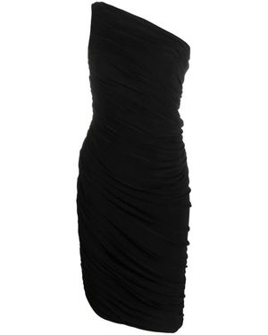 Norma Kamali Diana One-shoulder Stretch-woven Maxi Dress - Black