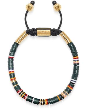 Nialaya #39;S Beaded Bracelet With Dark And Disc Beads - Metallic