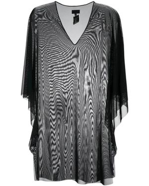 Fisico Poncho Tulle - Grau
