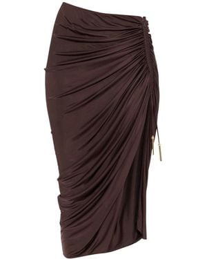 Balmain Midi Skirts - Marrone