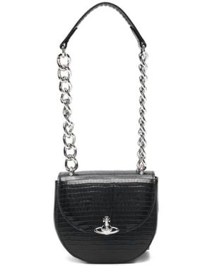 Vivienne Westwood Orb Plaque Schultertasche - Schwarz