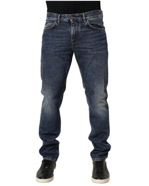 Dolce & Gabbana Jeans ,Blauw ,Katoen Mid Waist Straight Jeans