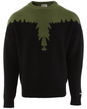 Marcelo Burlon Block Wings Knit Boxy Crew - Grün