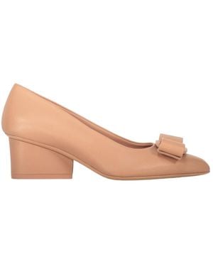 Ferragamo Schleifenfront Leder Kitten Heel Pumps - Pink