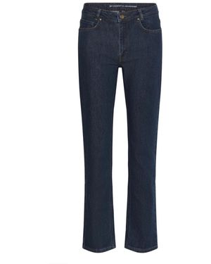 My Essential Wardrobe Dunkelblaue High Gerades Jeans